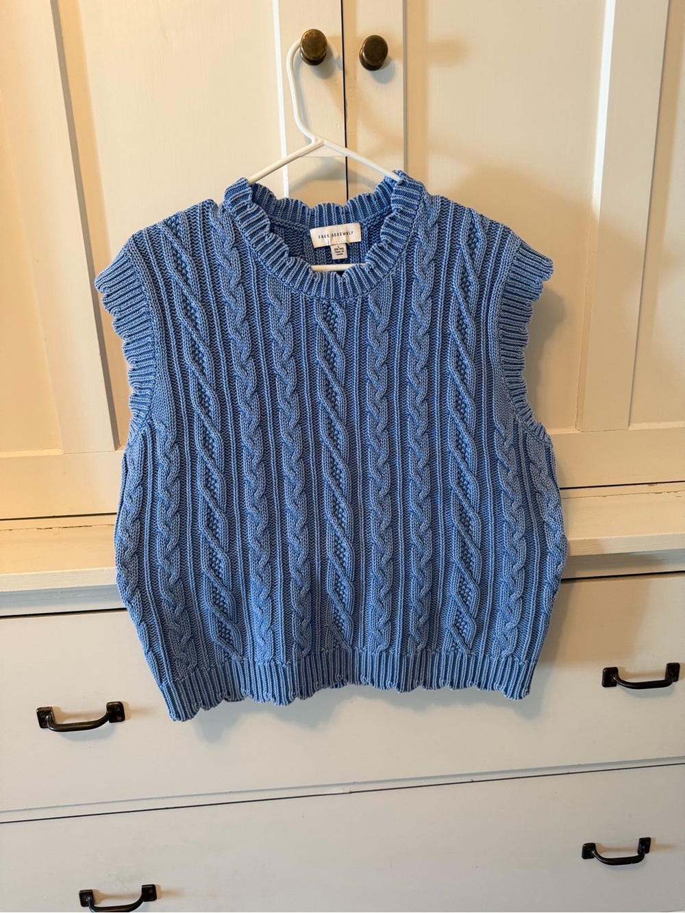Free Assembly Cable Knit Sleeveless Sweater Vest